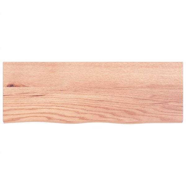 vidaXL Wastafelblad 80x30x(2-6) cm behandeld massief hout lichtbruin