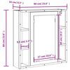 vidaXL Badkamerspiegelkast 60x16x60 cm bewerkt hout grijs sonoma eiken