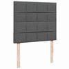 vidaXL Boxspring met matras stof donkergrijs 120x200 cm