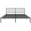 vidaXL Bedframe met hoofdbord metaal zwart 183x213 cm
