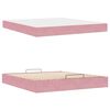 vidaXL Bedframe met matras met matras 2 pcs Roze Fluweel