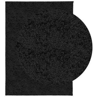 vidaXL Vloerkleed PAMPLONA shaggy hoogpolig modern 240x340 cm zwart