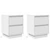 vidaXL Nachtkastje met lade 2 pcs Wit 39 x 34,5 x 50 cm Bewerkt hout