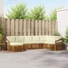 vidaXL Sofa-Sets 8 pcs Natuurlijk en Cr&egrave;me Massief Acaciahout