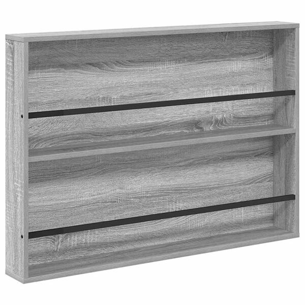 vidaXL Tijdschrift Rek Grijs Sonoma 100 x 12 x 70 cm Bewerkt hout