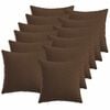 vidaXL Kussensloop 12 st HEERLEN Bruin 40 x 40 cm Stof