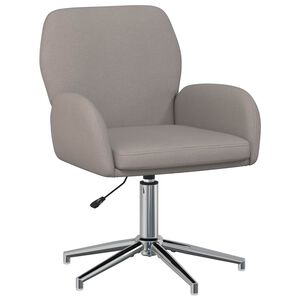 vidaXL Draaischrijfstoel Stof 54 x 58 x 90 cm Taupe