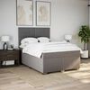vidaXL Boxspring met matras stof taupe 160x200 cm