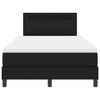 vidaXL Boxspringbed met matras Zwart 120 x 190 cm Kunstleer