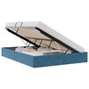 vidaXL Ottoman Bedframe met opslag Donkerblauw 140 x 200 cm Fluweel