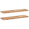 vidaXL Wandschappen 2 st zwevend olieafwerking 100x20x2 cm acaciahout