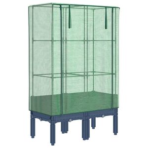 vidaXL Plantenbak verhoogd met kashoes 80x40x140 cm rattanlook