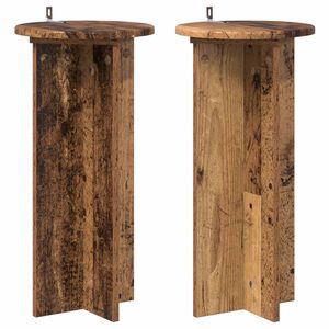 vidaXL Plantenstandaard 2 pcs Oud hout 29,5 x 29,5 x 60 cm
