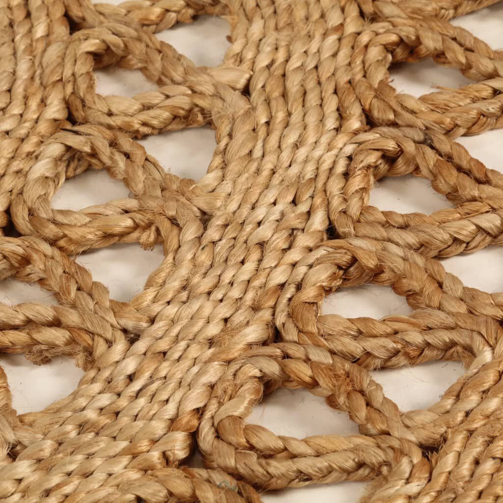 vidaXL Tapijt rond 120 cm gevlochten jute, mat, kleed, vloertapijt, vloermat, tapijt, binnenkleed, matten, vloermatten, kleden, tapijten