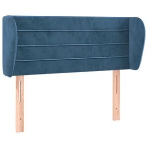 vidaXL Hoofdbord met randen 83x23x78/88 cm fluweel donkerblauw