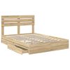 vidaXL Opslag bed met lade Sonoma Eiken 150 x 200 cm Bewerkt hout