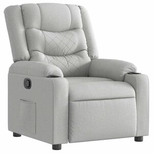 vidaXL Fauteuil verstelbaar stof wolk grijs