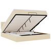 vidaXL Ottoman bed met matras en LED's 160x200cm stof crèmekleurig