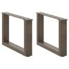 vidaXL Salontafelpoten 2 st U-vormig 50x(30-31) cm staal naturel