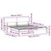 vidaXL Bedframe Wit en lichtgrijs 180 x 200 cm Massief grenenhout