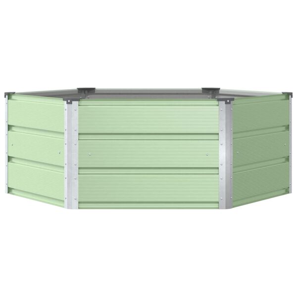 vidaXL Plantenbak Pastel Groen 129 x 129 x 45 cm Staal