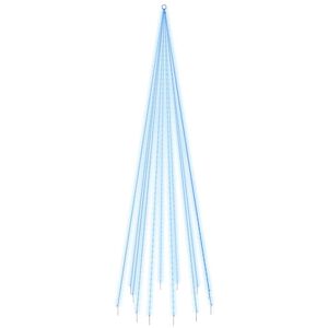 vidaXL Vlaggenmast kerstboom 732 LED's blauw 500 cm