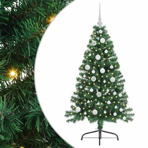 vidaXL Kunstmatig Voorverlicht Kerstboom met 150 LED Groen 120 cm PVC