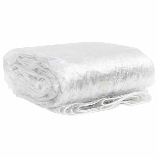 vidaXL Doorzichtig zeildoek met zeilringen 2x10 m PVC