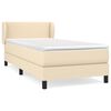 vidaXL Boxspring met matras stof cr&egrave;mekleurig 80x200 cm
