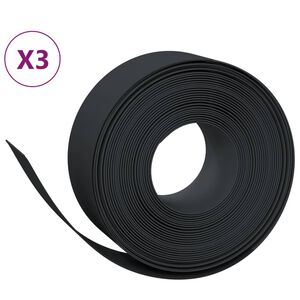 vidaXL Tuinranden 3 st 10 m 20 cm polyetheen zwart