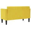 vidaXL Loveseat bank geel 111 cm stof