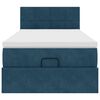 vidaXL Ottoman bed met matras 90x190cm fluweel donkerblauw