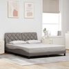 vidaXL Bedframe zonder matras stof taupe 160x200 cm