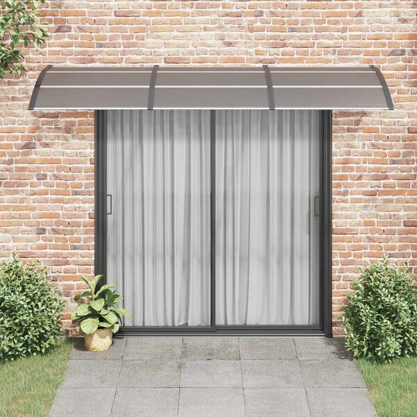 vidaXL Deurluifel 300x75 cm polycarbonaat zwart