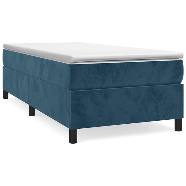 vidaXL Boxspring bed 80x200 cm fluweel donkerblauw