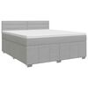 vidaXL Boxspringbed met matras Lichtgrijs 160 x 200 cm Stof