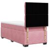 vidaXL Boxspring met matras fluweel roze 90x190 cm
