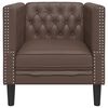 vidaXL Fauteuil Chesterfield-stijl kunstleer bruin