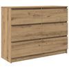 vidaXL Dressoir 100x35x76 cm spaanplaat ambachtelijk eikenkleurig