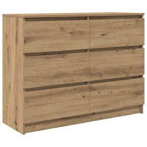vidaXL Dressoir 100x35x76 cm spaanplaat ambachtelijk eikenkleurig