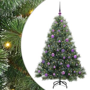 vidaXL Kunstkerstboom met 150 LED met standaard Groen 150 cm PE en PVC
