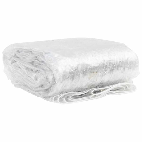 vidaXL Doorzichtig zeildoek met zeilringen 6x12 m PVC