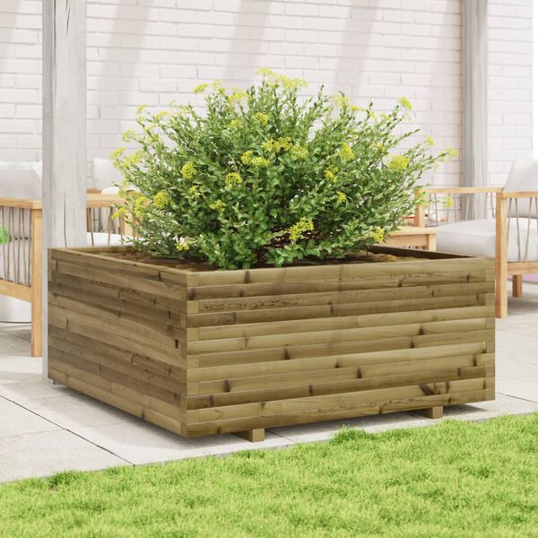 vidaXL Plantenbak 110x110x49,5 cm ge&iuml;mpregneerd grenenhout
