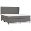 vidaXL Boxspring met matras kunstleer grijs 160x200 cm