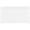 vidaXL Opbergkist 84x42x46 cm bewerkt hout hoogglans wit