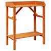 vidaXL Planttafel met plank Bruin 75 x 40 x 90 cm Massief grenenhout