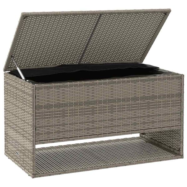 vidaXL Opbergbox voor buiten 100x55x55,5 cm poly rattan grijs
