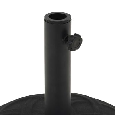 vidaXL Parasolvoet rond 15 kg beton zwart