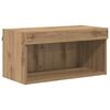 vidaXL TV-kast met LED Wandgemonteerd 7 pcs Artisan Eiken Bewerkt hout