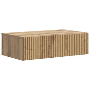 vidaXL Wandmontage Zijtafel Artisanaal eiken 59 x 34,5 x 17 cm